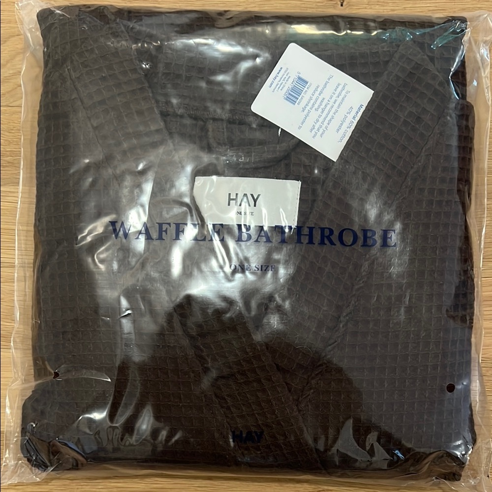 HAY Waffle Bathrobe - Black